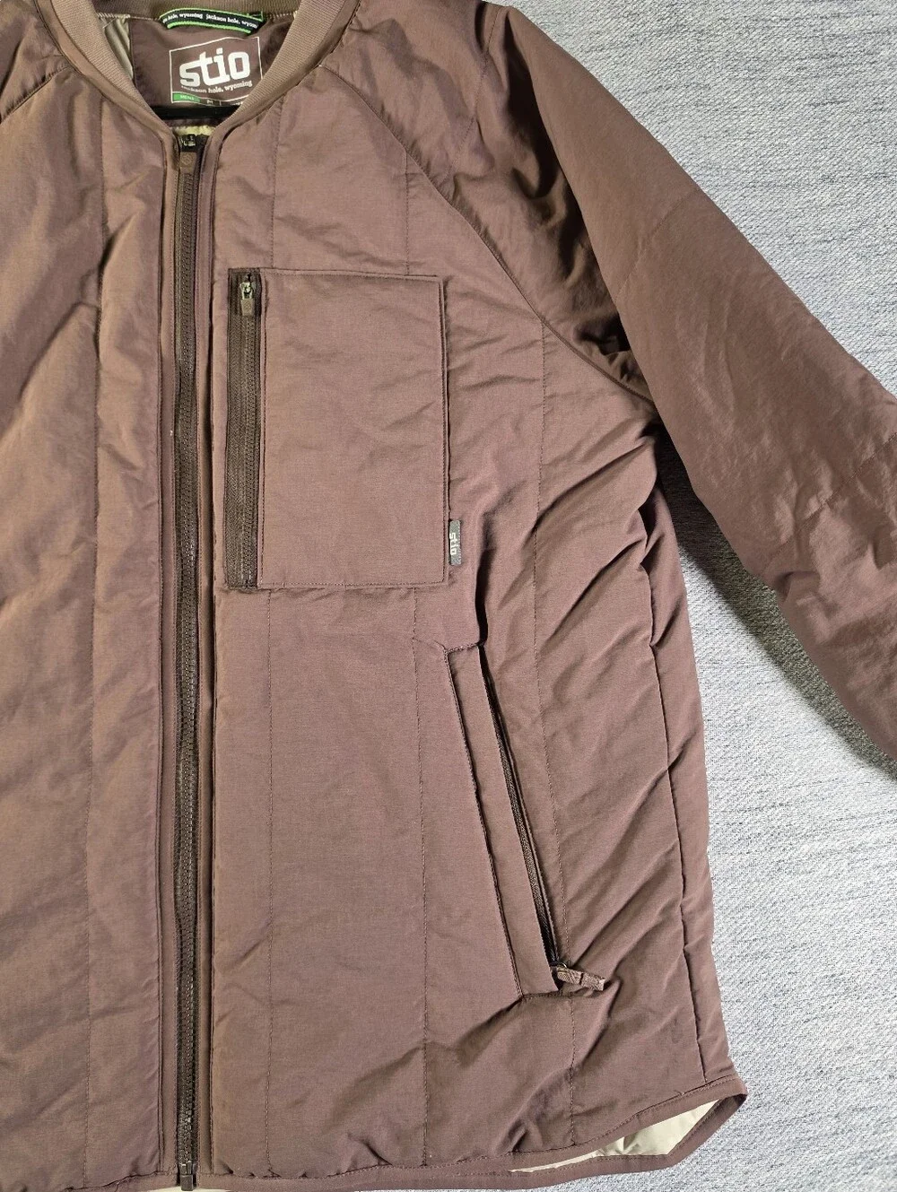 Stio Brown Insulated Jacket-Style Home Accent Cover